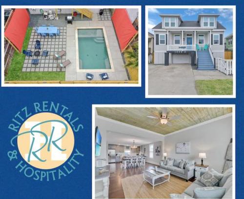San Jacinto Casa | Island Time with Heated Pool Walk to Beach and Pleasure Pier