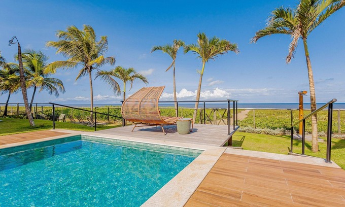 Itacimirim Apartamento | IT38 Duplex Decorado - Pé na Areia