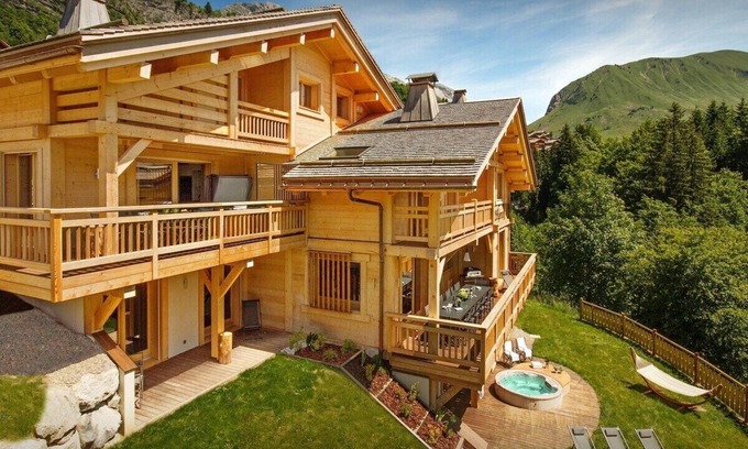 Le Chinaillon Chalet De Esquí | Meringue-Chalet-Exclusivo-Vista a la Montana-Baño con bañera