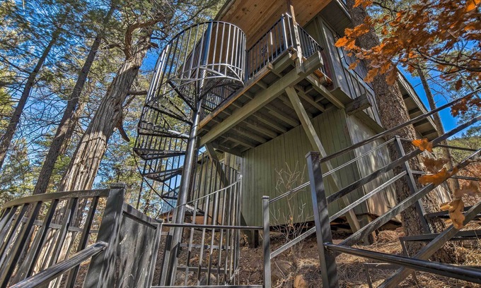 Jemez Springs Casa | Cabina única con vistas al monte-Pasos al río Jemez.