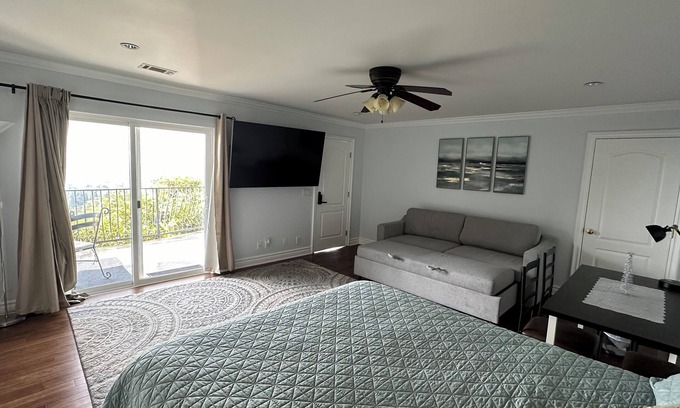 Whittier Casa | Jetted Tub View Suite: Comfort & Scenic Serenity