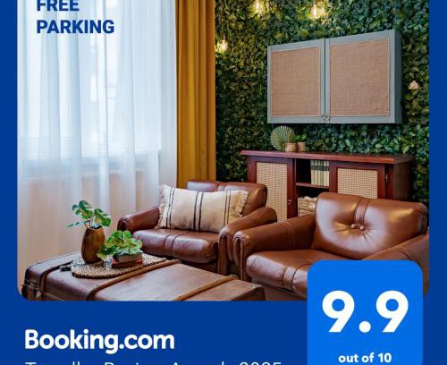 Belso-Ferencvaros Apartamento | Jungle Aesthetics Downtown Apartman Aircon and Garage Parking Budapest