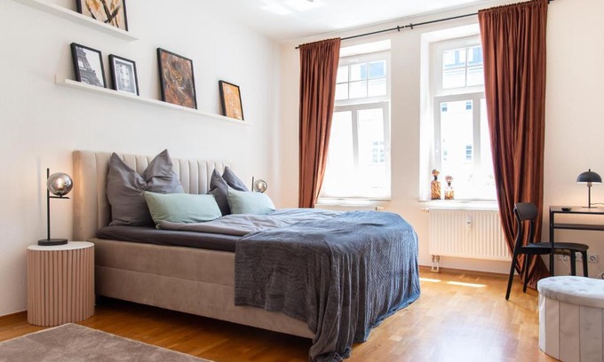 Kaßberg Apartamento | Kaßberg - Studio mit Balkon, Netlfix und Wifi