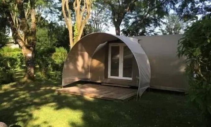 Chauffour-sur-Vell Casa | Camping Au Bois Dormant *** - Coco Sweet 3 habitaciones 4 personas sin baño
