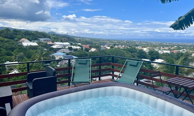 La Riviere Saint-Louis Apartamento | Kaz 2/3 people with jacuzzi and breathtaking view!
