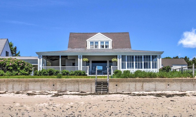 Kennebunk Cabaña | Kennebunk Cottage frente al mar con vista al mar y porche