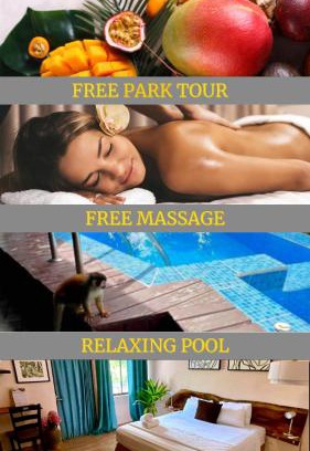 Quepos Hotel | Kika Zaru Free park tour, massage and breakfast