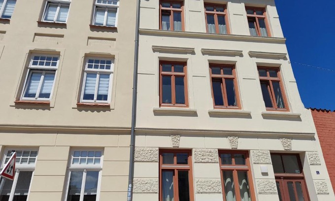 Wismar Apartamento | Kleine Altstadt-Wohnung mit Terrasse