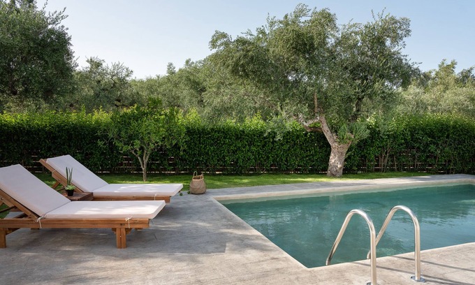 Fiolitis Villa | Klelia-villa de 2 dormitorios con piscina privada y vistas al jardín