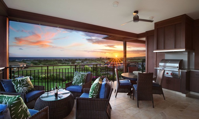 Poipu Condominio | Kukui'ula Villa 8: Oceanview Condo w/AC/Private Lanai, Walk to Shops/Restaurants