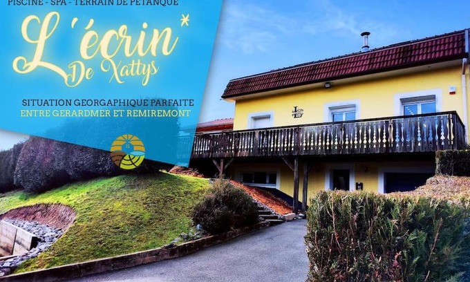 Cleurie Casa | L'écrin de Xattys - Gîte de standing-SPA-terrain de pétanque-Piscine-Switch-Baby-foot au coeur du Massif Vosgien