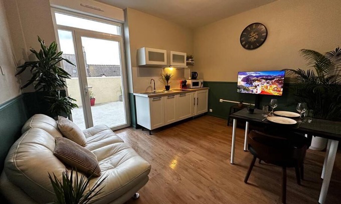 Boulogne-sur-Mer Apartamento | L'Écrin Vert - rez de chaussé - idéalement situé - terrasse