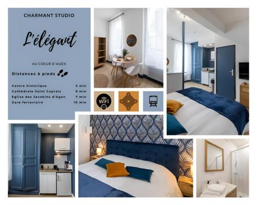 Agen Apartamento | L’élégant, charmant studio hyper centre Gare 800m