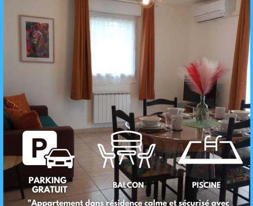 Beziers Apartamento | L'Étoile Biterroise - Appartement de Vacances avec Piscine et Parking gratuit à Béziers