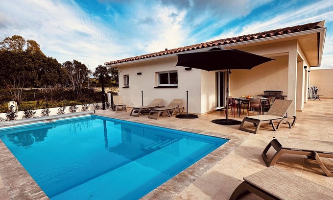 Prunelli-di-Fiumorbo Casa | L'ALBA SERENA NEW HOUSE 100m2 WITH PRIVATE SWIMMING POOL