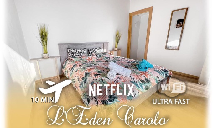 Dampremy Apartamento | L'Eden Carolo - Netflix, Wi-Fi, 10min Aéroport, Parking gratuit