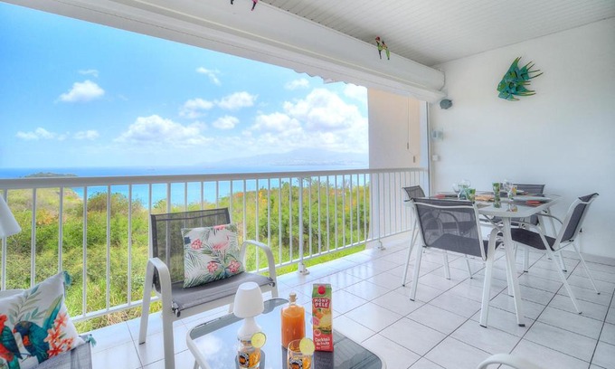 Trois-Ilets Apartamento | L'Oiseau Bleu - Superbe vue mer
