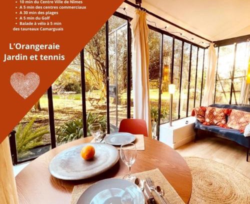 Costieres Casa | *L'Orangeraie* Maison avec jardin, tennis, parking