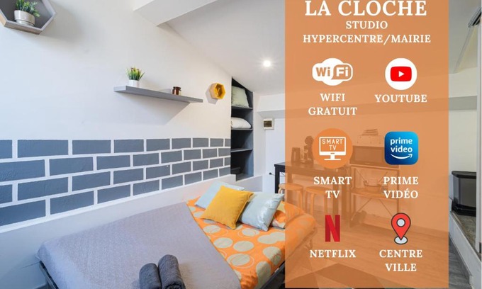 Libourne Apartamento | La Cloche Studio Hypercentre Mairie