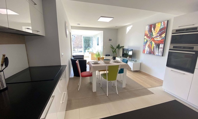 La Foret-Fouesnant Apartamento | La Forêt-Fouesnant centre, beautiful apartment, shops on foot, sea view
