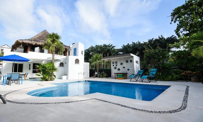 Puerto Morelos Villa | NUEVA PISCINA! PALAPA MAYA AUTÉNTICO
