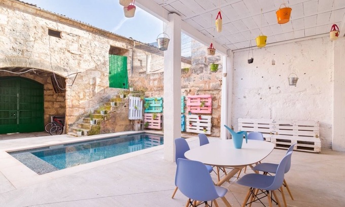 Sa Pobla Cabaña | La Penya - Bonita casa de pueblo con piscina y terraza en Sa Pobla