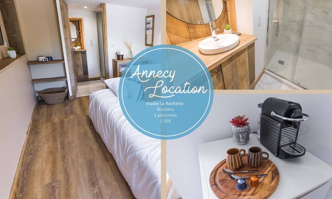 Alex Apartamento | La Rochette - Cosy studio with sauna, garden and mountain view.