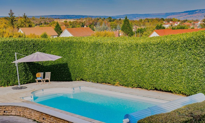Chagny Casa | La Sérénité - Magnífica casa con piscina climatizada al borde de los viñedos de Rully