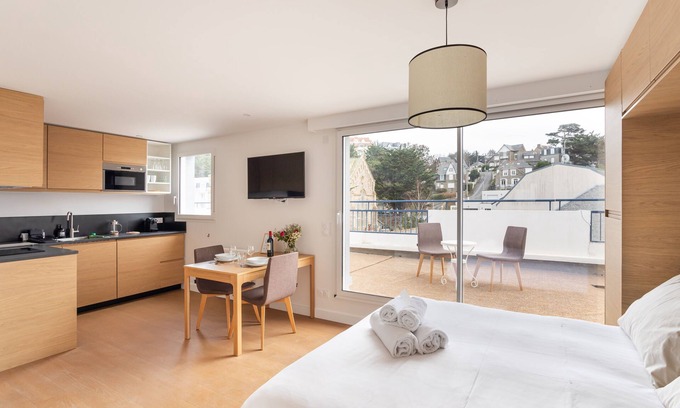 Pleneuf-Val-Andre Apartamento | La Studette - A 100 mètres de la plage