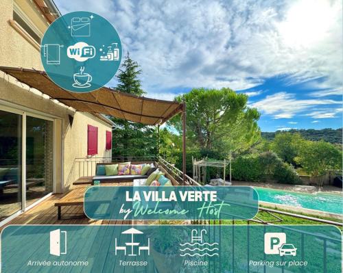 Euzet-les-Bains Villa | La Villa Verte, Piscine privative