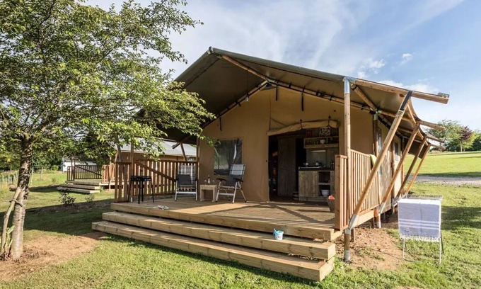 Naucelle Casa | Lake Bonnefon campsite *** - > NEW Safari Premium Tent 2 bedrooms 4 people