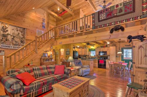 Lake Lure Casa | Lake Lure Log Cabin with Grill, Near Hiking!