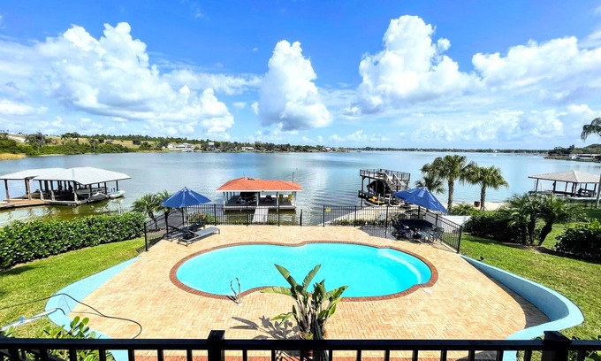 Lake Placid Casa | Lake Retreat for10 has Pool-Dock-4 Bedrooms-2 Bath Expansive Lakefront Views