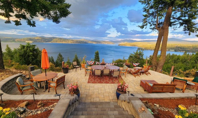 Coeur d'Alene Casa | Lake Song Estates CON Vistas AL Lago Coeur D Alene