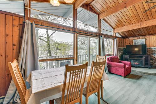 Hadley Casa | Lake-View Cabin with Furnished Deck in Hadley!
