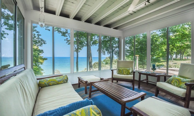 Benton Harbor Casa | Lake Views, Pool & Hot Tub! Steps To Beach!