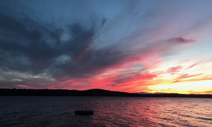 Bridgton Cabaña | Lakefront cabin with spectacular sunsets included