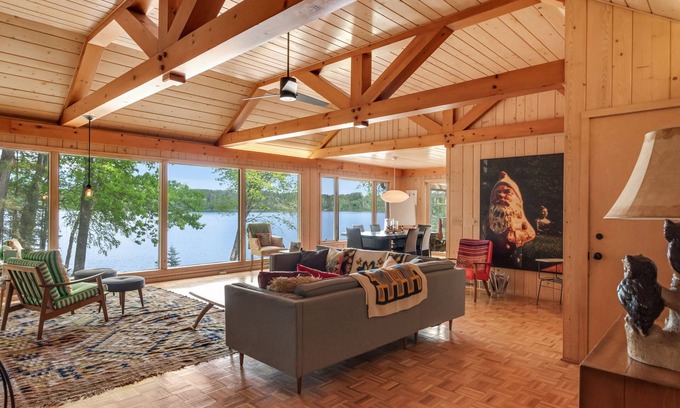 Land O Lakes Casa | Lakefront dog-friendly home & cottage with dock, sauna, Ping-Pong, fireplace
