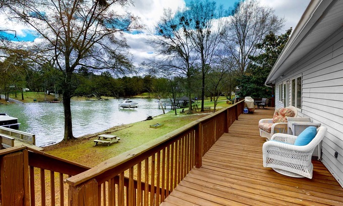 Leesville Casa | Lakefront Dog-Friendly Home w/Free WiFi, Furnished Deck, Lake Views, Central AC