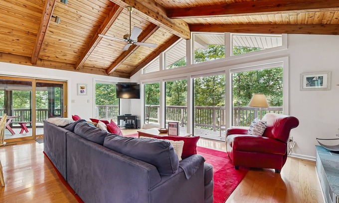 Blue Water Casa | Lakefront Escape with Private Docks, Three-Season Room, and Spacious Bunk Room