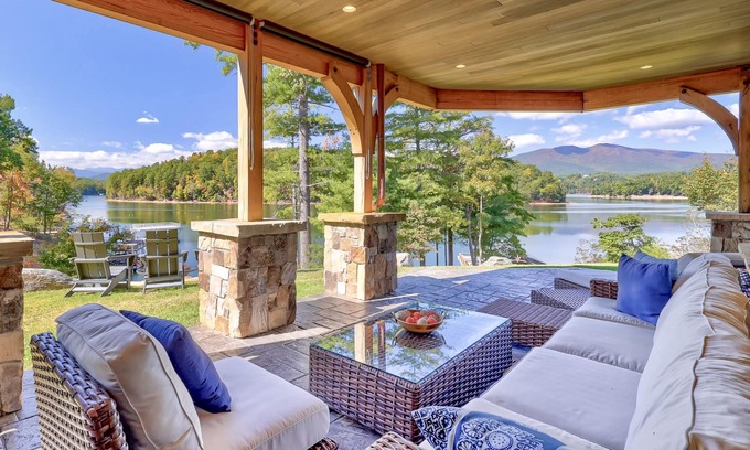 Forest Lake Heights Casa | Lakefront Home, Amazing View + Dock, Sauna, Hot Tub, Fire Pit, 2 Patios, Game Rm