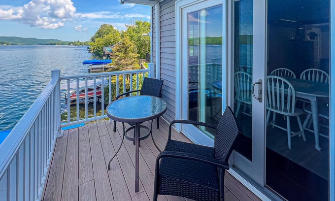 Crystal Beach Casa | Lakefront home, deck, dock, kayaks, wifi, TVs, views, central air, balcony