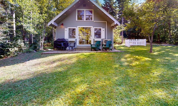Searsmont Cabaña | Lakefront home with private dock - lake views & full kitchen - dog-friendly