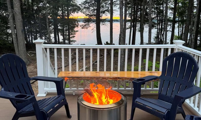 Mariaville Casa | Lakefront Home With Private Beach Close to Acadia National Park and Bar Harbor