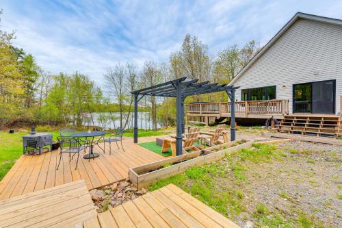 Long Pond Casa | Lakefront Long Pond Home with Wraparound Deck!