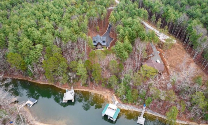 Nebo Casa | Lakefront on Lake James with dock, boat slip, and hot tub