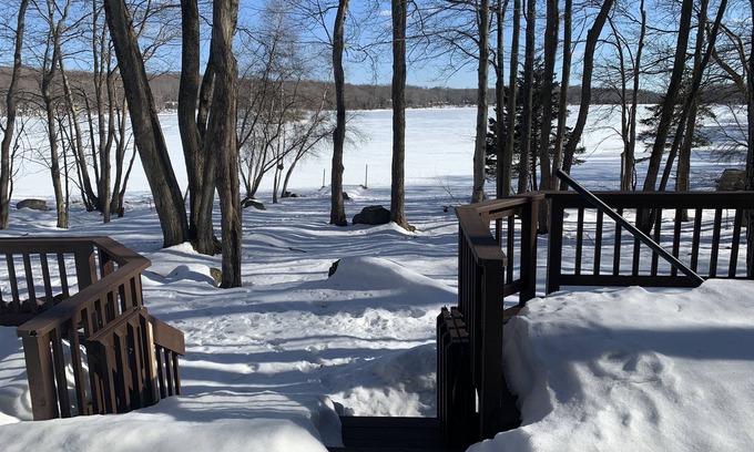 Gouldsboro Casa | Lakefront Poconos, Private beach, kayaks, rowboat, paddleboards and paddleboat