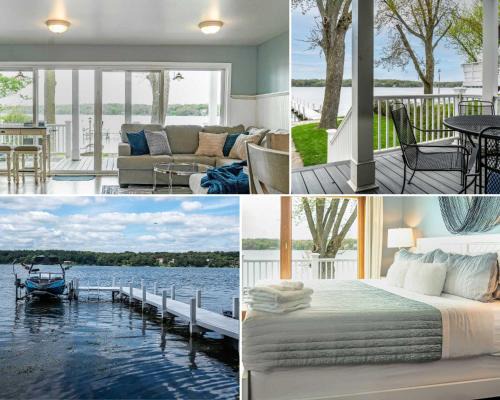 Delavan Lake Casa | Lakefront Private Dock Pet Friendly Fire Pit