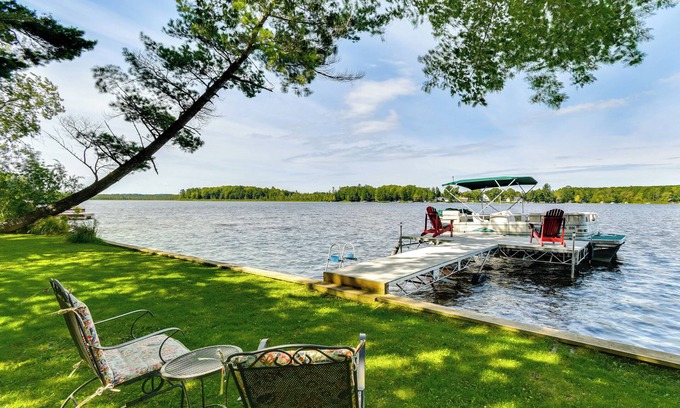 Kalkaska Casa | Lakefront Retreat w/Pedal Boat & Dock in Kalkaska