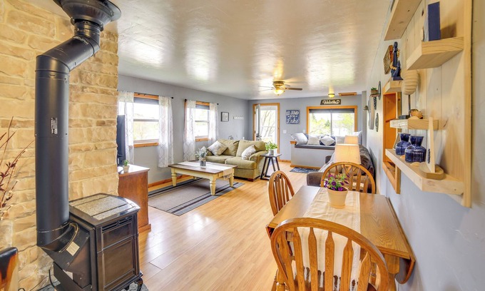 Townsend Cabaña | Lakefront Wisconsin Home w/ Boat Dock & Fire Pit!